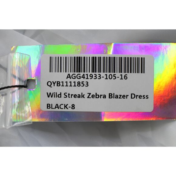 NWT Nasty Gal‎ wild streak zebra print blazer dress womens 4 coprcore corporate - Picture 4 of 8